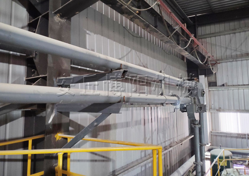 石膏粉管鏈輸送機(jī) 無(wú)塵粉料管鏈機(jī)客戶(hù)現(xiàn)場(chǎng)